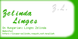 zelinda linges business card